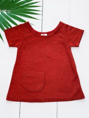 Vintage Disney Winnie the Pooh Sears Rusty Red Toddler Top 3T 70s Single Pocket